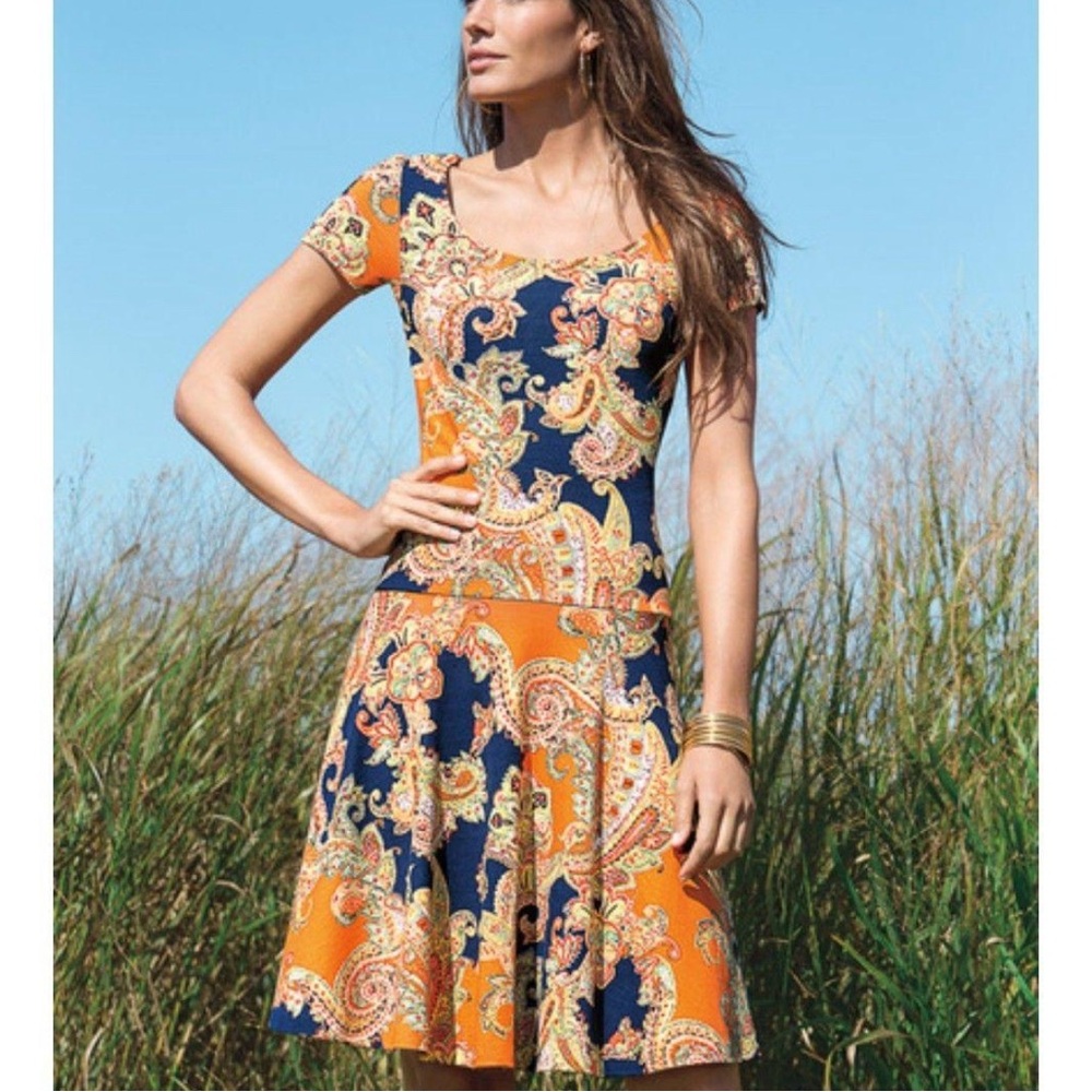 Lauren Ralph Lauren Vibrant Paisley Dress Size M